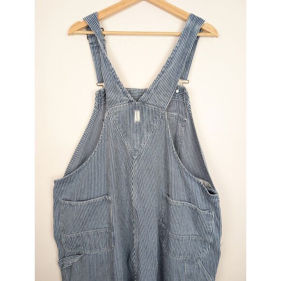 Key Imperial Men 48x30 Carpenter Bib Overall Blue Hickory Stripe Railroad Work - Picture 8 of 10